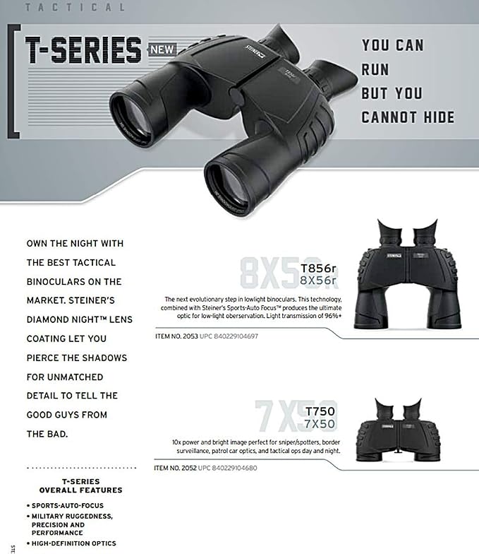 Steiner Tactical Series Binoculars, Lightweight Precision Optics - Image 7