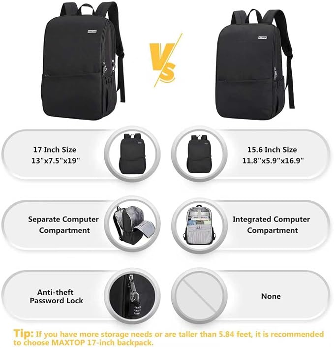 MAXTOP Deep Storage Laptop Backpack Business Anti-theft Backpacks College - Image 5