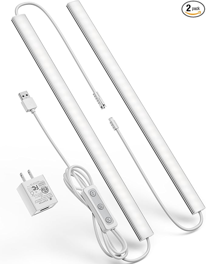 Plug-in Under Cabinet Lighting, Dimmable Counter Lights by Vovamo