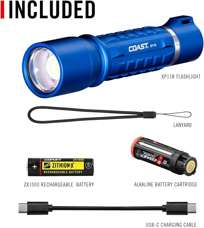 Coast XP11R 2600 Lumen USB-C Rechargeable LED Flashlight - Image 6
