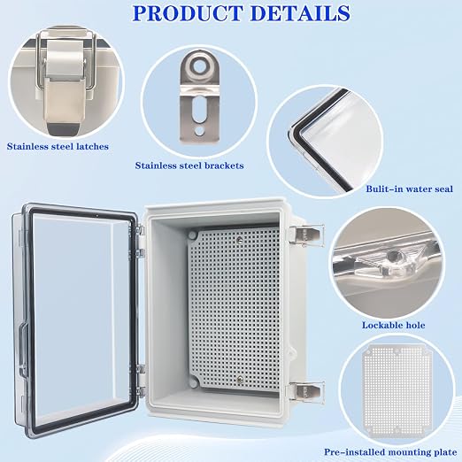 Outdoor Waterproof Electrical Box Junction Box Weatherproof IP67 ABS Plastic - Image 3