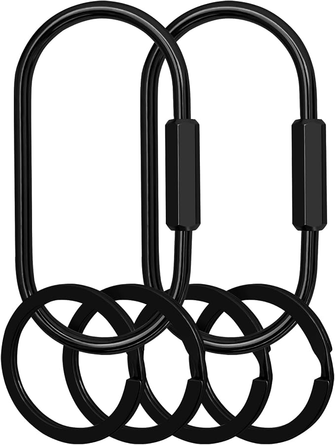 Key Chain, Brass Key Rings 2 Pack Screw Lock Key Organizer by Unknown