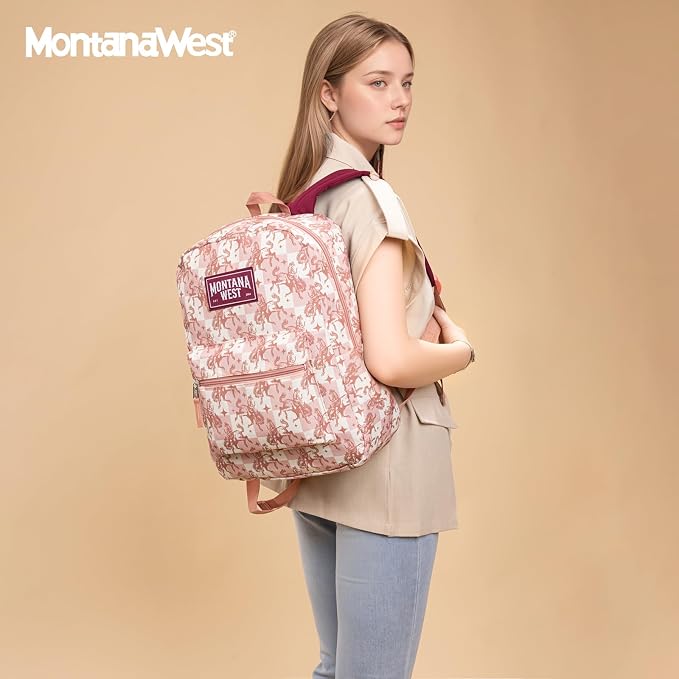 Montana West Backpack for Women Men 2 PCS Lightweight College Bookbags Casual - Image 6