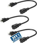 DEWENWILS 3-Pack 2FT Heavy Duty Extension Cord, 16 AWG SJTW Weatherproof Power by DEWENWILS