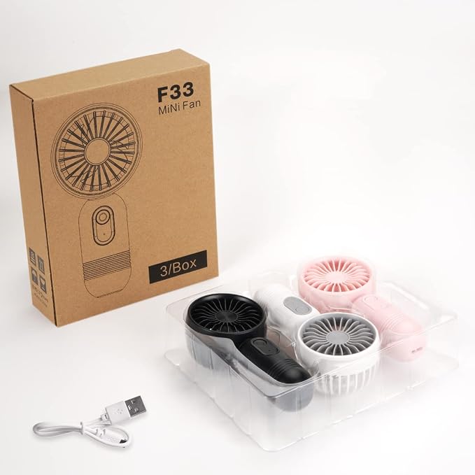 Mini Portable Fan 3 Pack, Cute Handheld Battery Operated Lightweight Small - Image 7