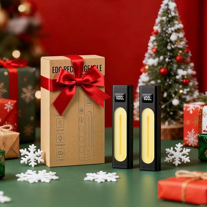 Rechargeable Flashlights High Lumens 1800, Flat EDC Flashlight Rechargeable - Image 9