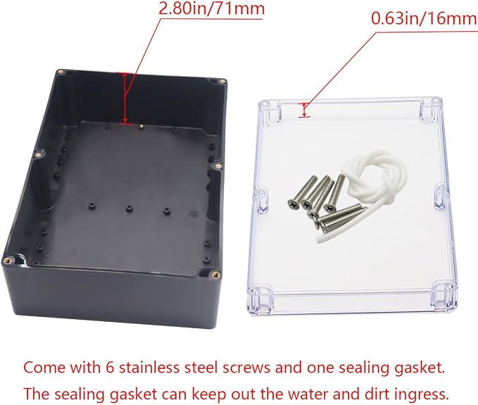 Project Box IP65 Waterproof Junction Box ABS Plastic Black Electrical Boxes DIY - Image 4