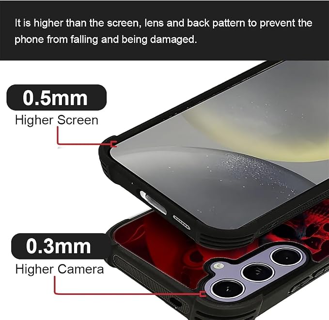 for Samsung Galaxy S24 S25 Case, Gestures Funny Skull Pattern Graphic Design - Image 4