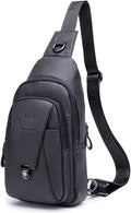 Hebetag Leather Sling Bag Crossbody Backpack by Hebetag