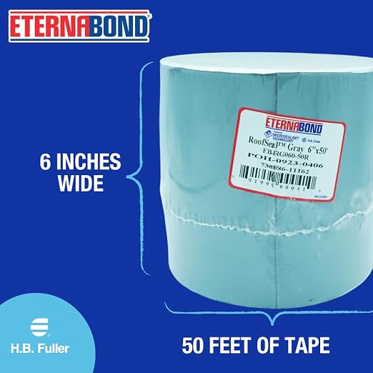 EternaBond RoofSeal Gray 6" x50' MicroSealant UV Stable RV Roof Seal Repair - Image 5