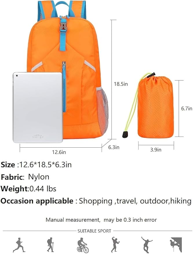 levayhill 25L Foldable Hiking Backpack Lightweight Packable Basic-Daypack - Image 7