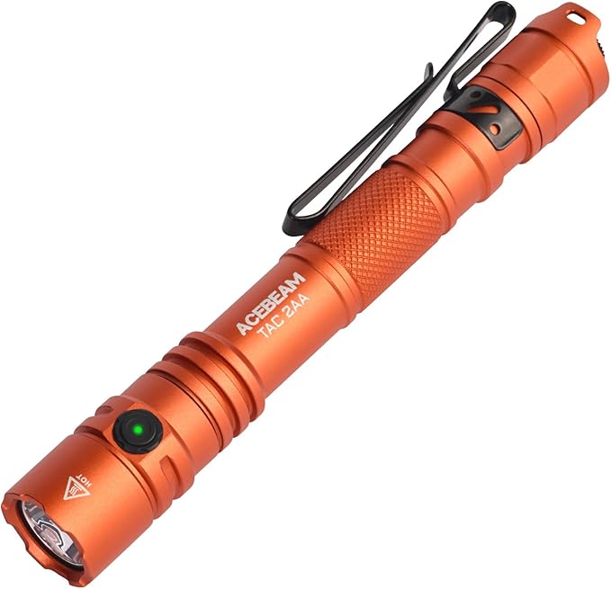 ACEBEAM TAC 2AA EDC Tactical Dual Modes Flashlight Rechargeable, 1600 High by ACEBEAM