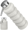 Collapsible Water Bottle, 16oz Portable Reusable Silicone Water Bottle by HOME