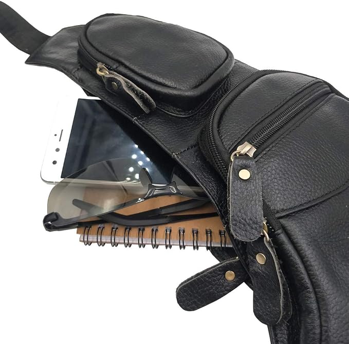 Leather Sling Bag Crossbody Backpack - Image 7