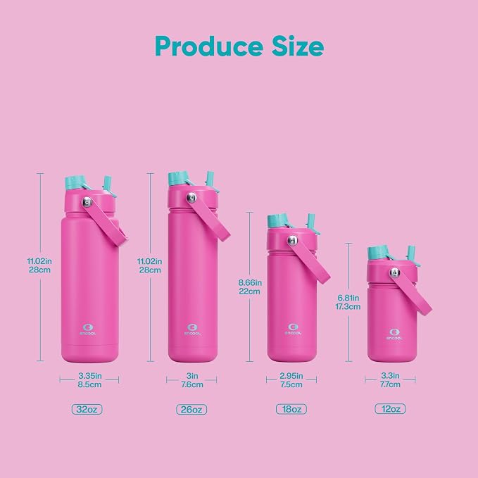 ENCOOL Kids Insulated Water Bottle - 12oz Stainless Steel Water Bottle with - Image 9