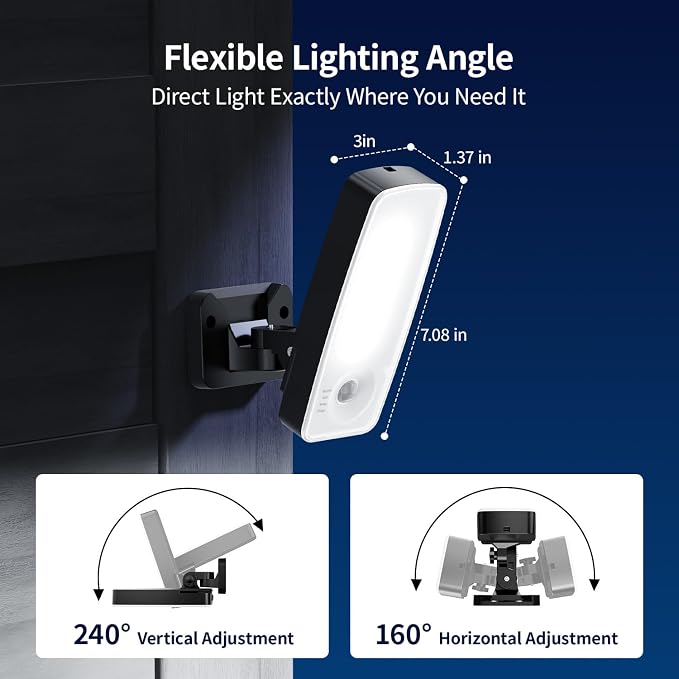 TANBABY 12000mAh Wireless Motion Sensor Outdoor Lights, Rechargeable Battery - Image 7