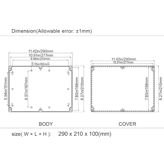 LeMotech Project Box ABS Plastic IP65 Waterproof Dustproof Electrical Junction - Image 8