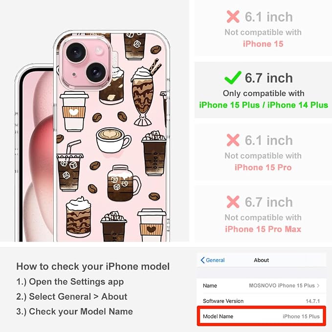MOSNOVO Case for iPhone 15 Plus/iPhone 14 Plus - Image 2