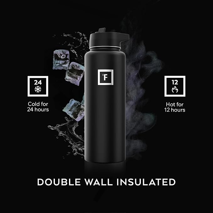 IRON °FLASK Camping & Hiking Hydration Flask - 40 oz Pink Tulip - Image 4