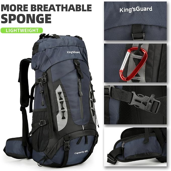 King'sGuard 60L Hiking Backpack - Image 3