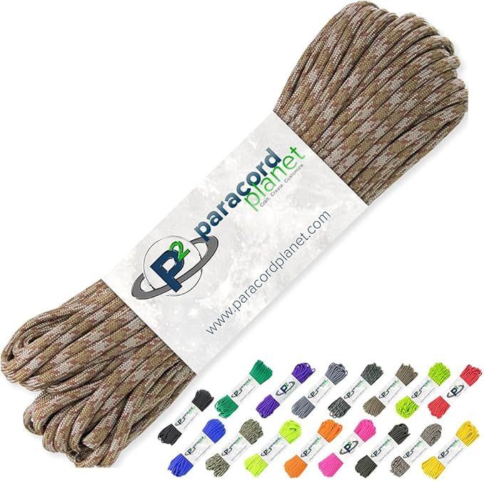 Paracord Planet 100 Feet Hanks Parachute 550 Cord Type III 7 Strand Paracord by ParacordPlanet