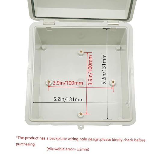 Zulkit 2pcs Junction Box ABS Plastic Dustproof Waterproof IP65 Electrical Boxes - Image 5