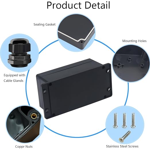 Junction Box IP65 Waterproof ABS Plastic Electrical Project Case Power Junction - Image 5
