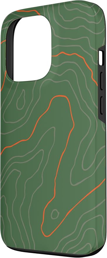 Backcountry Topo Guide Orange Lines Topographical Map Case - Image 2