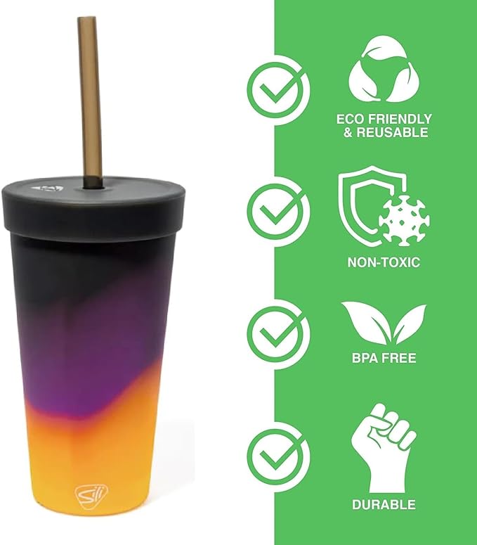 Silipint Silicone 22oz Straw Tumbler: Sun Storm - Image 3