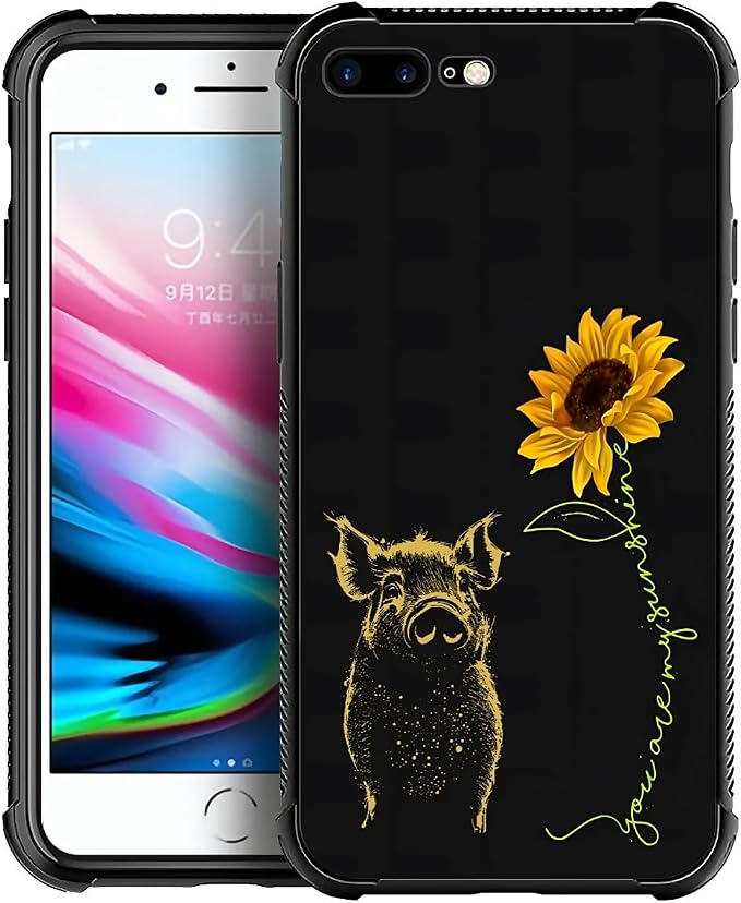 Case for iPhone 7 Plus/8 Plus, Soft Silicone Hard Acrylic Protection, Sunshine by FKBRCL4U