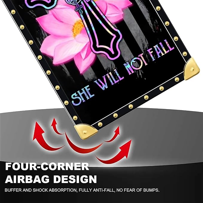 Compatible with iPhone 16 Plus Case, Praying Cross Hands Luxury Golden - Image 7