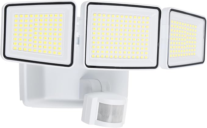 UME Battery Powered Motion Sensor Outdoor Lights 302 LED 1800LM, IP65 by UME