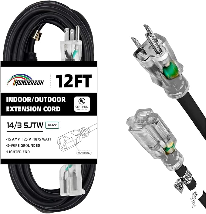 Indoor Outdoor Extension Cord Weatherproof by HONDERSON