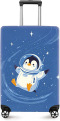 ANNA QUEEN Astronaut Penguin Luggage Cover, Cute Space Penguin Design Suitcase by ANNAQUEEN