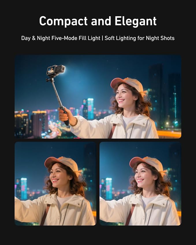 TELESIN Vlogging Light Mini LED Action Camera Video Light Magnetic Photography - Image 4