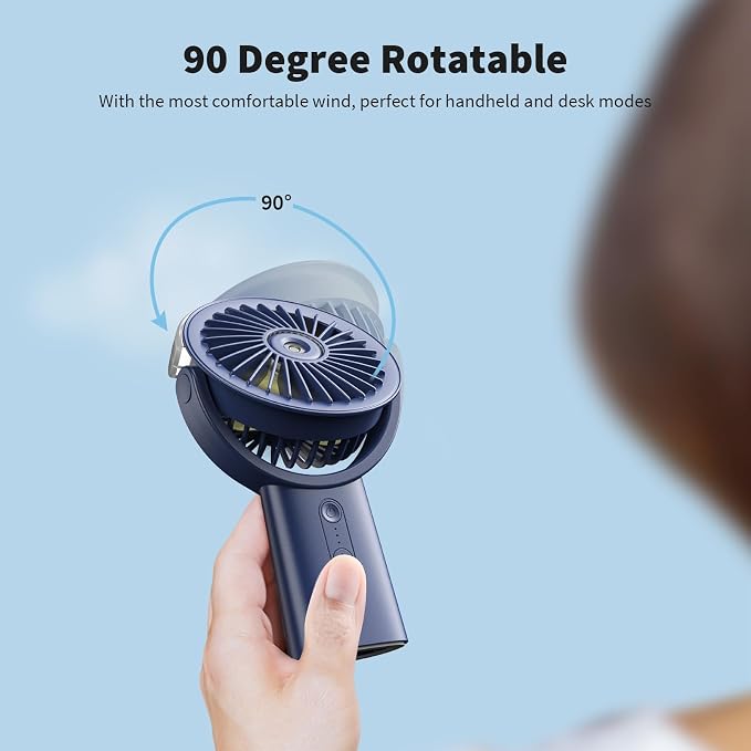 Otlonpe Handheld Misting Fan Portable, Small Personal Hand Held Rechargeable - Image 8