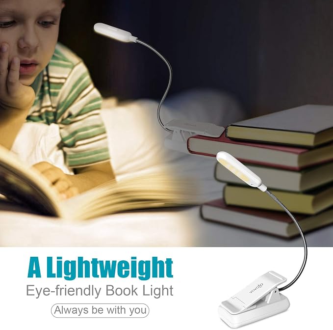 VAVOFO Book Light, Rechargeable Clip On Reading Light 7 LEDs - Image 6