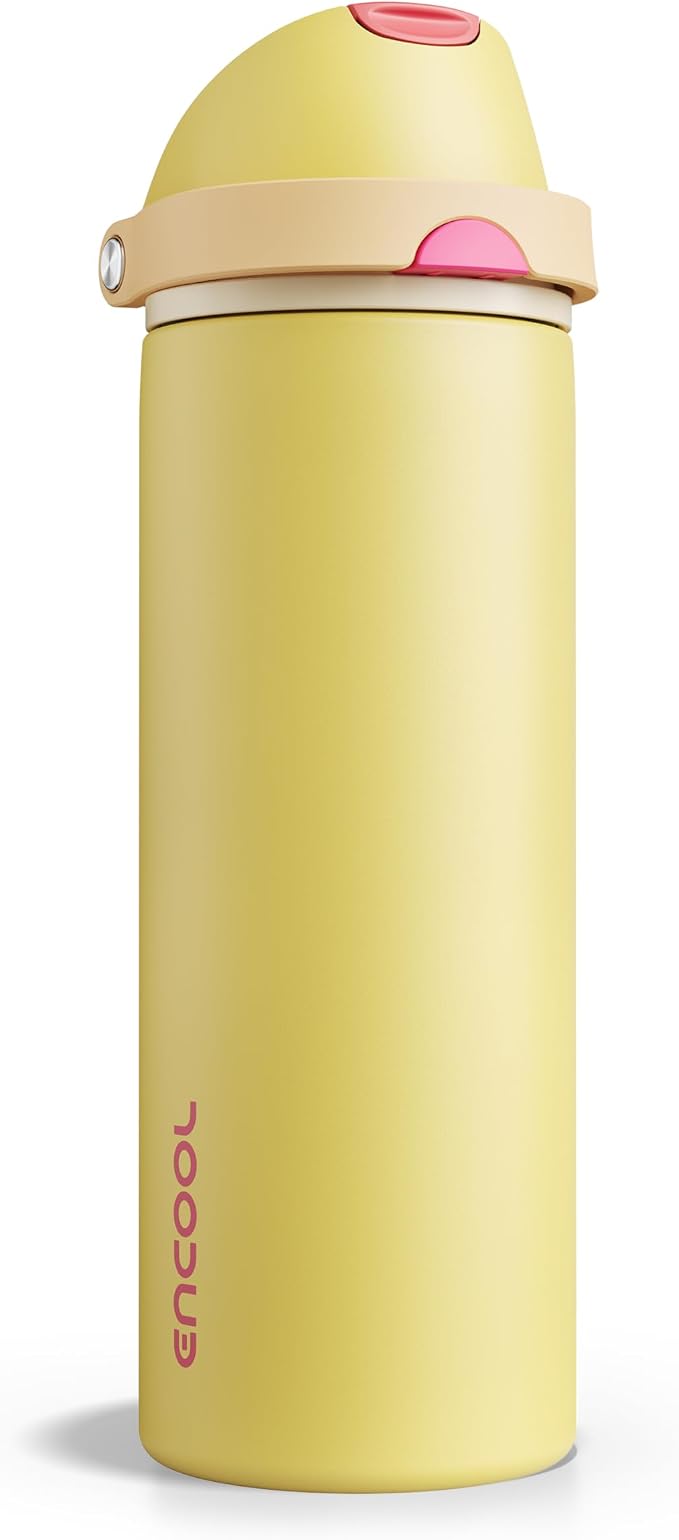 Insulated Water Bottle with Straw by ENCOOL