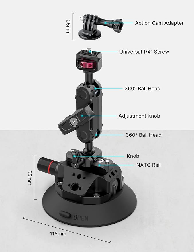 Ulanzi SC-02 Heavy-Duty Suction Cup Mount - Image 6