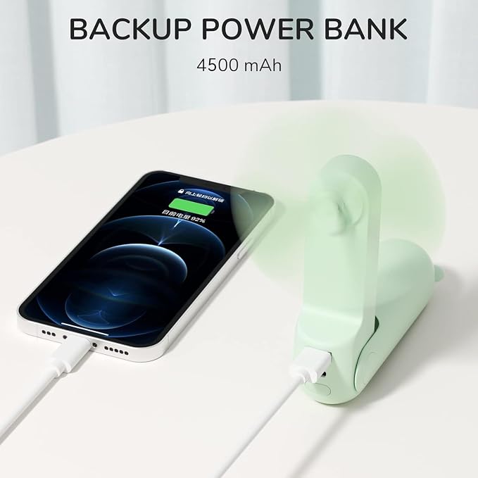 JISULIFE Handheld Fan 8 Plus: All-in-One Mini Fan - Image 3