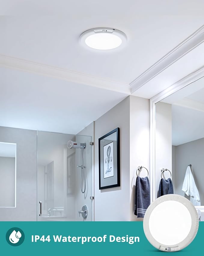 wowatt 2Pcs Battery Operated Ceiling Lights Rechargeable Motion Sensor Light - Image 4