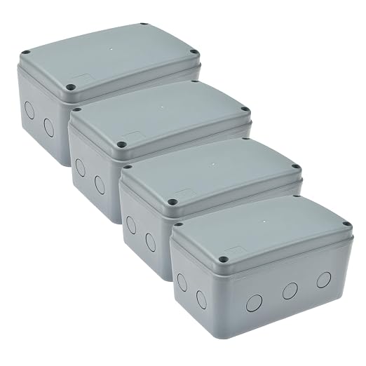 Nineleaf 4 PK ABS Plastic Dustproof Waterproof IP66 Junction Box Outdoor by NineLeaf