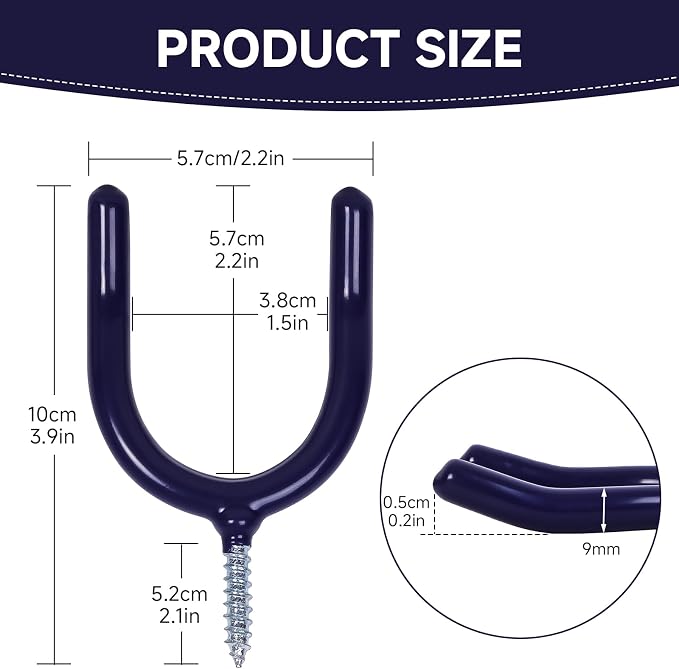 16 Pack Garage Storage System Steel U Hooks - Image 5