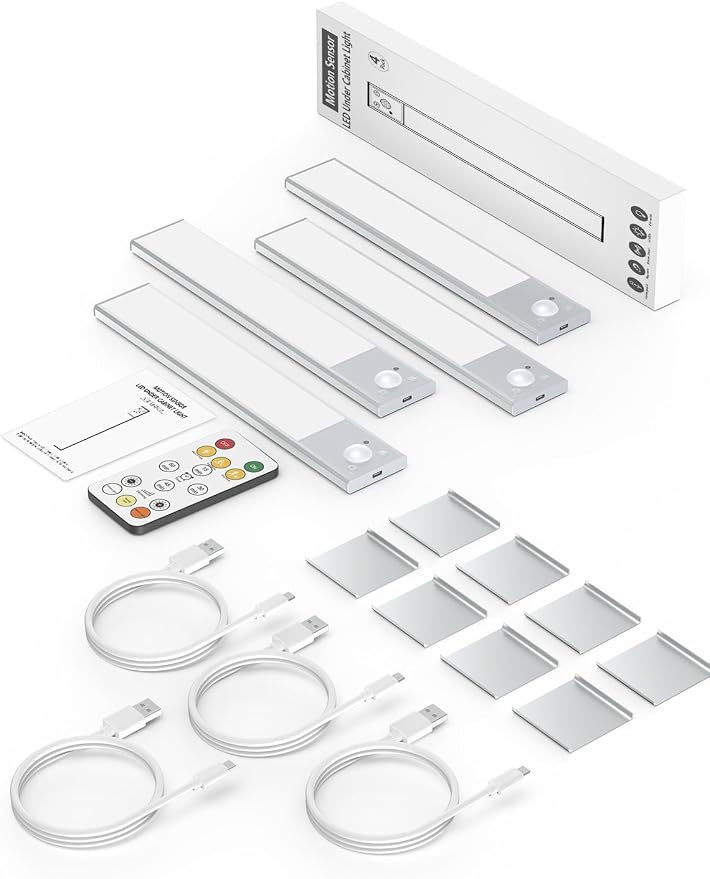 8" Ultra-Thin Under Cabinet Lighting Wireless, Aluminum Alloy Under Counter - Image 7