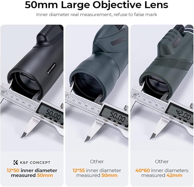K&F Concept 12X50 HD Monoculars, Monoculars Telescope - Image 3