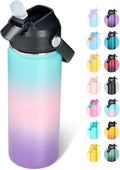 Fijinhom 18oz Insulated Stainless Steel Water Bottle, Wide Mouth Double Wall by Fijinhom
