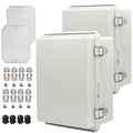 2Pcs Outdoor Waterproof Electrical Junction Box Weatherproof IP67 ABS Plastic by YETLEBOX