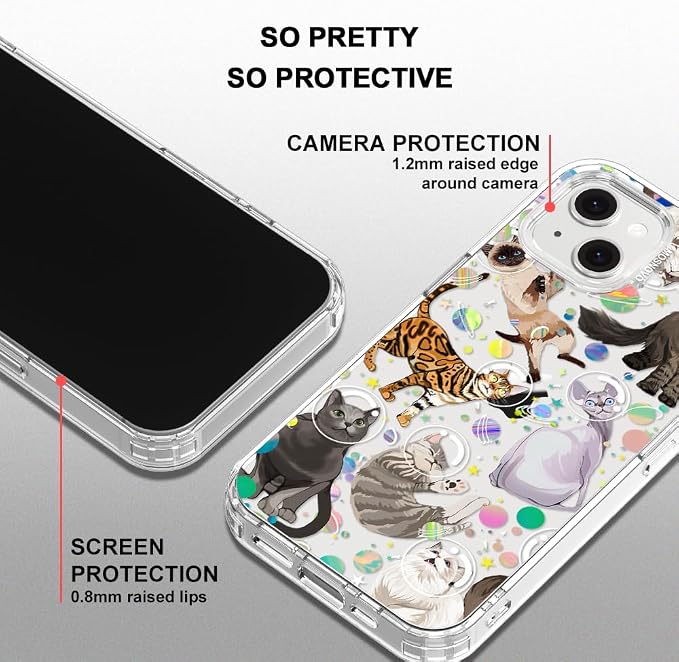 MOSNOVO for iPhone 13/14 Case | Military Grade 6.6ft Drop Tested | Clear - Image 5