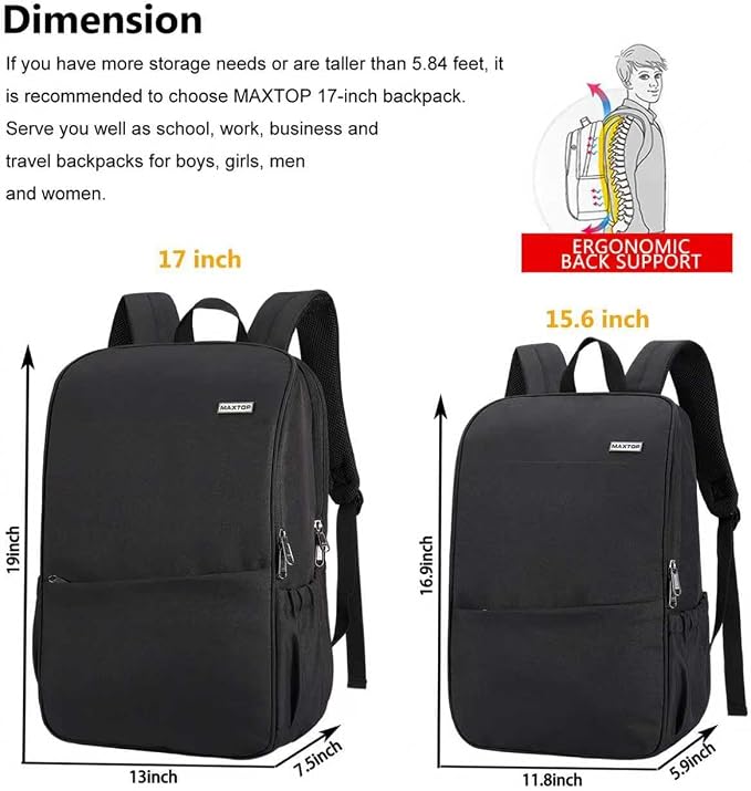 MAXTOP Deep Storage Laptop Backpack Business Anti-theft Backpacks College - Image 4
