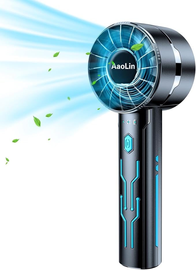 Portable High Speed Mini Handheld Fan, USB Rechargeable Neck Personal Mini Fan by AaoLin